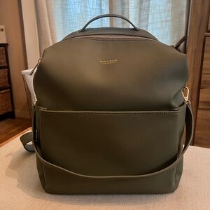 Mina Baie Stevie Midi convertible diaper bag backpack PINE